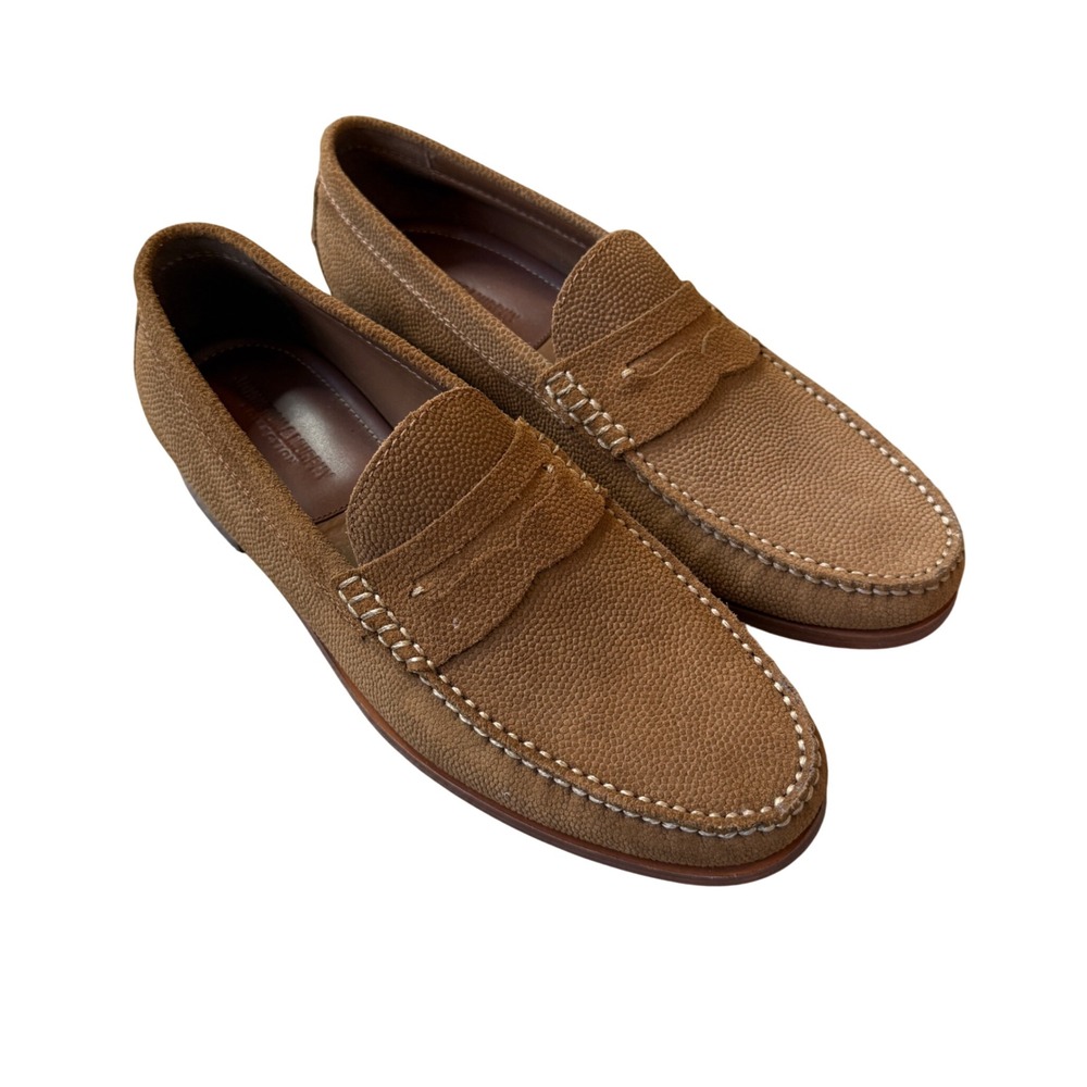 Johnston & Murphy Collection Men's 11M Tan Pebbled Suede Penny Loafers